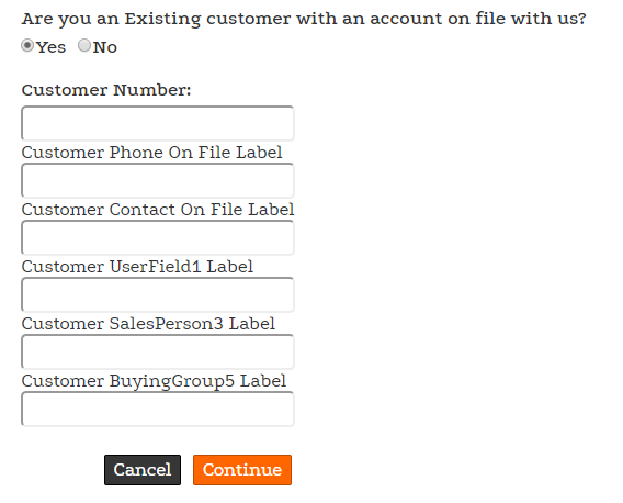 CustomerAccount2Control registration step