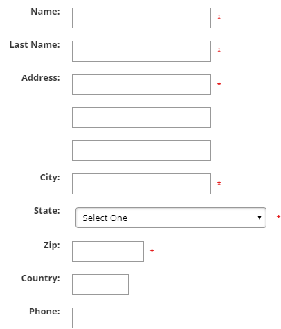 CustomerAddress address form