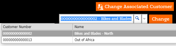 CustomerMasterAccountControl customer selector