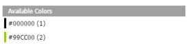 Color list filter example.