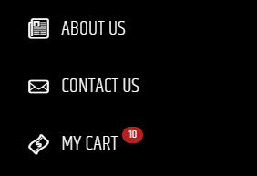 Navigation menu with a My Cart item-count badge.