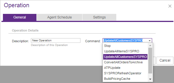 Update Customers from SYSPRO Operation