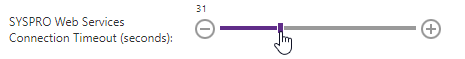 Connection Timeout control for SYSPRO Web Services.