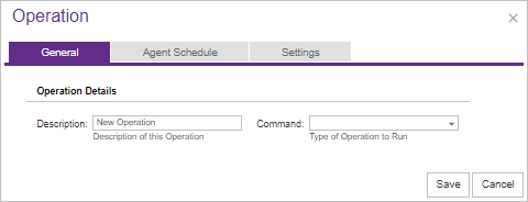 Operation General tab