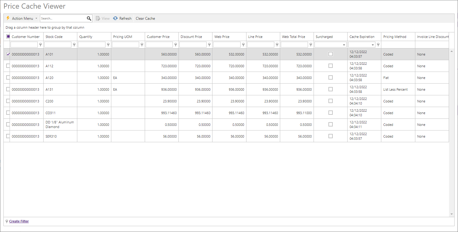 Price Cache Viewer