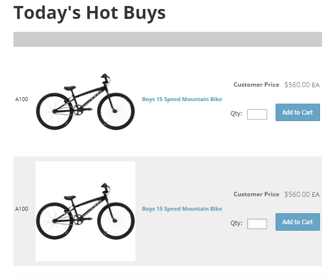 CatalogHotbuyVerticleListingControl Hot Buy list
