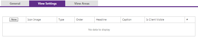 Item Personalization View Settings tab