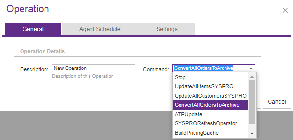 Convert Completed Orders Operation
