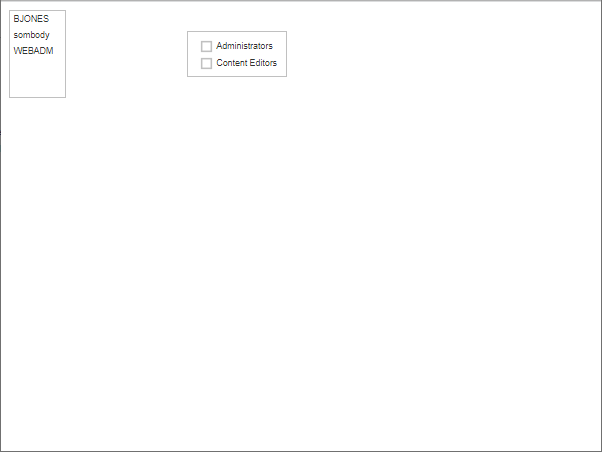 Assign Users to Groups screen