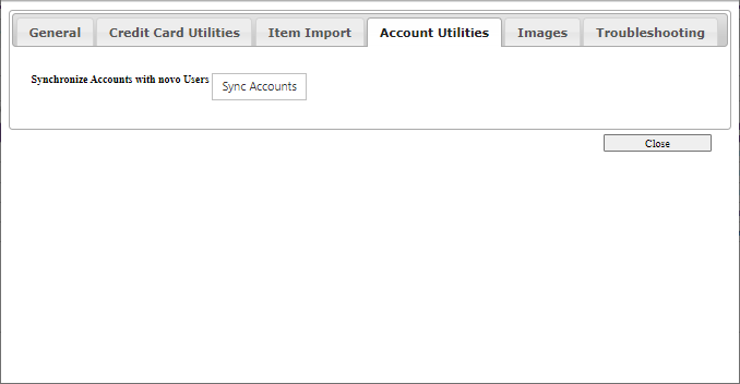 Account Utilities tab